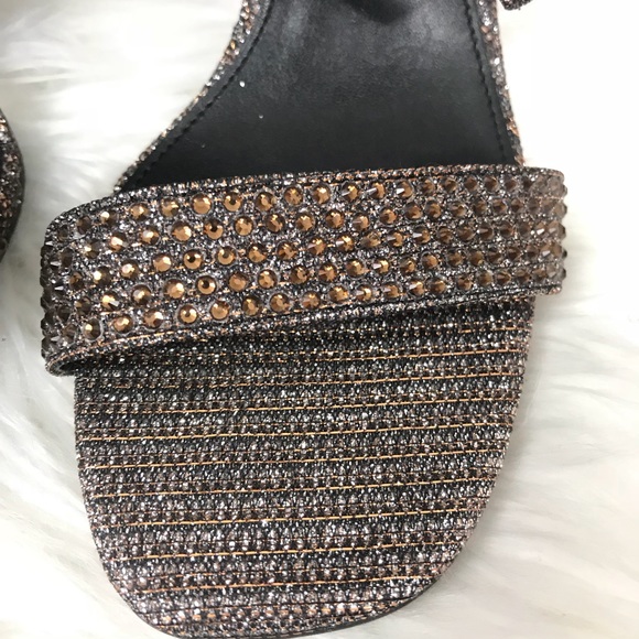 LAST PAIR! Michael by MK Chunky Heel rhinestone - Picture 2 of 4